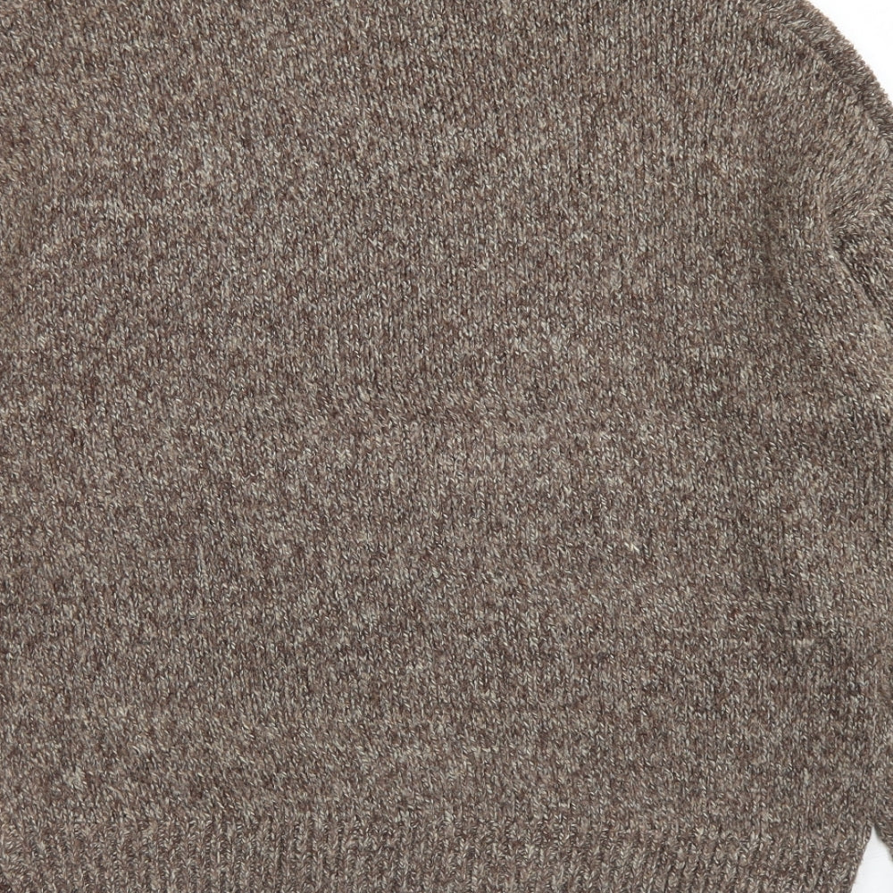 SheIn Womens Brown High Neck  Polyester Pullover Jumper Size S