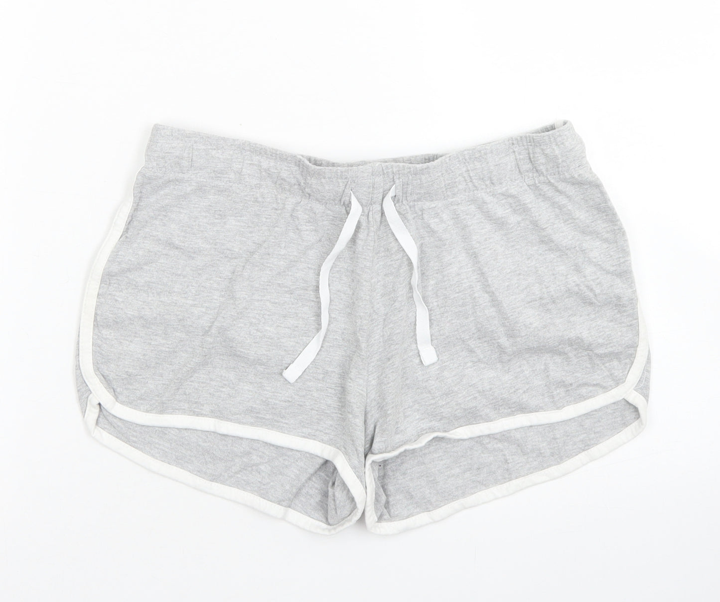 Primark Womens Grey  Cotton Hot Pants Shorts Size XS  Regular Drawstring