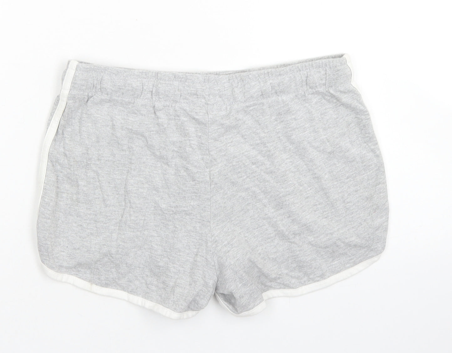 Primark Womens Grey  Cotton Hot Pants Shorts Size XS  Regular Drawstring