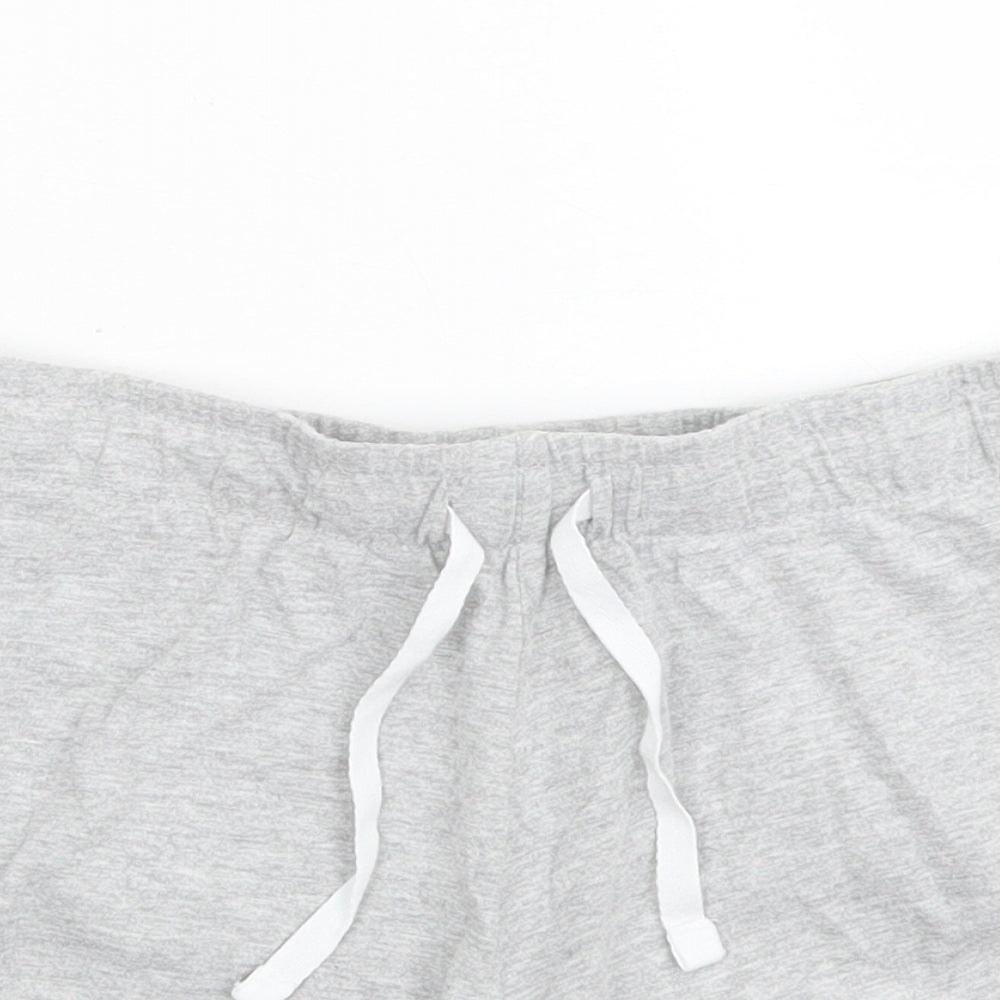 Primark Womens Grey  Cotton Hot Pants Shorts Size XS  Regular Drawstring