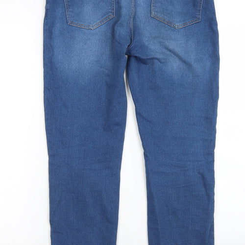 /Denim Womens Blue  Cotton Skinny Jeans Size 12 L27 in Regular Button