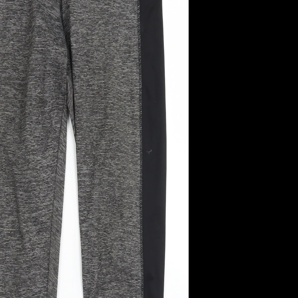 F&F Womens Grey Colourblock Polyester Compression Leggings Size M L26 in Regular