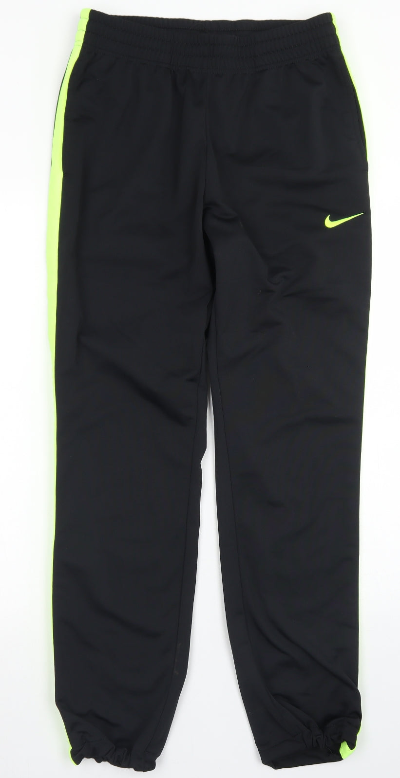 Nike Mens Black  Polyester Windbreaker Trousers Size S L28 in Regular Drawstring - Cuffed leg