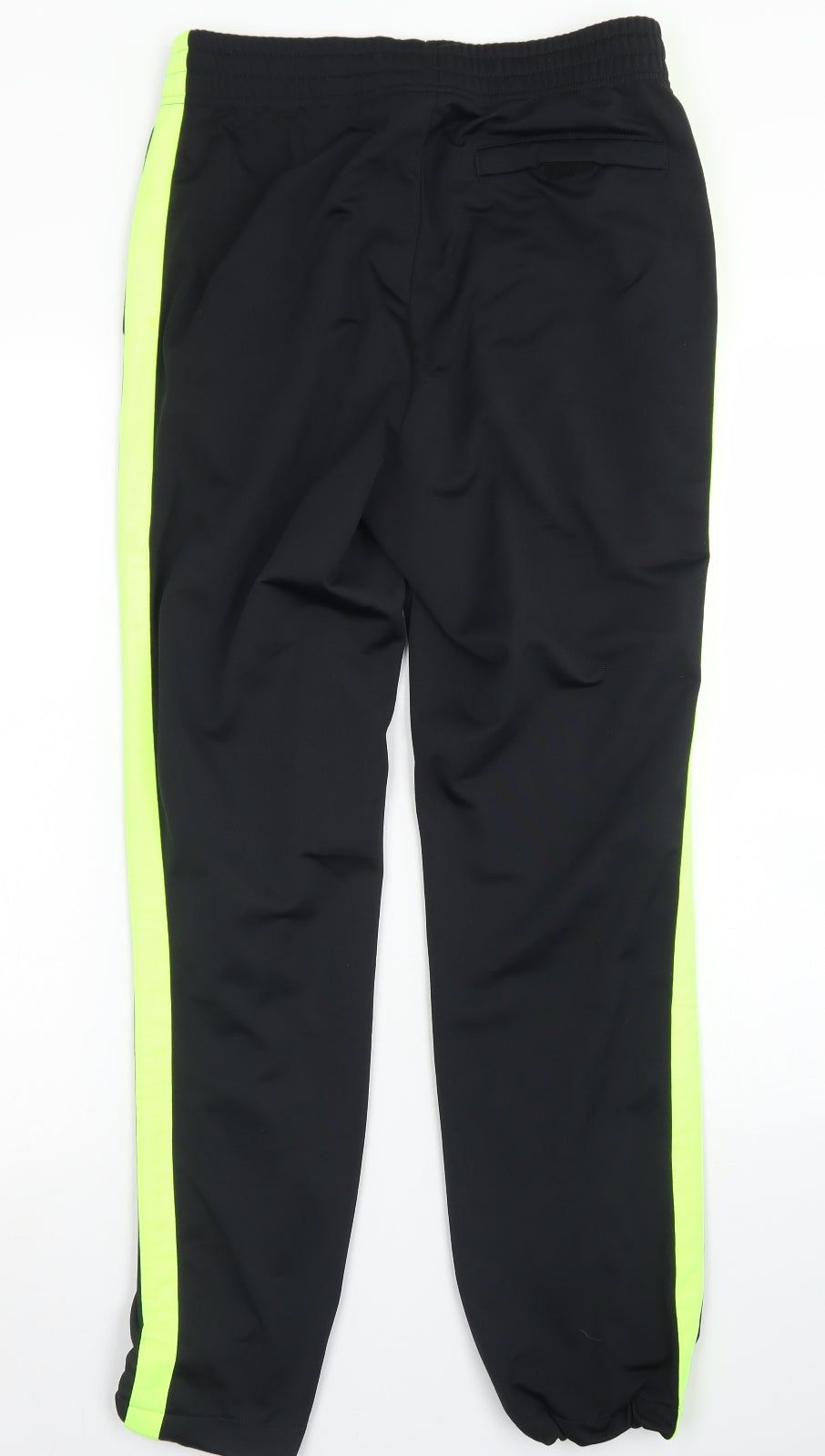 Nike Mens Black  Polyester Windbreaker Trousers Size S L28 in Regular Drawstring - Cuffed leg