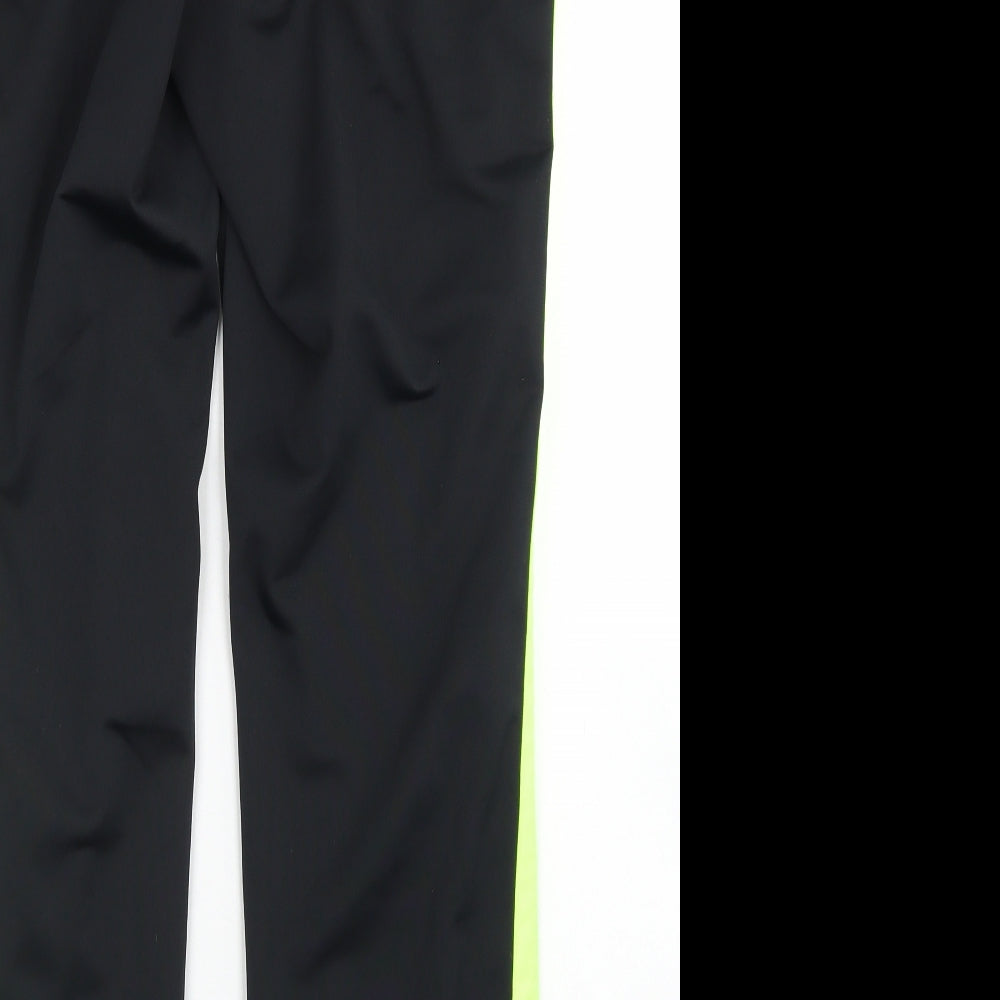 Nike Mens Black  Polyester Windbreaker Trousers Size S L28 in Regular Drawstring - Cuffed leg