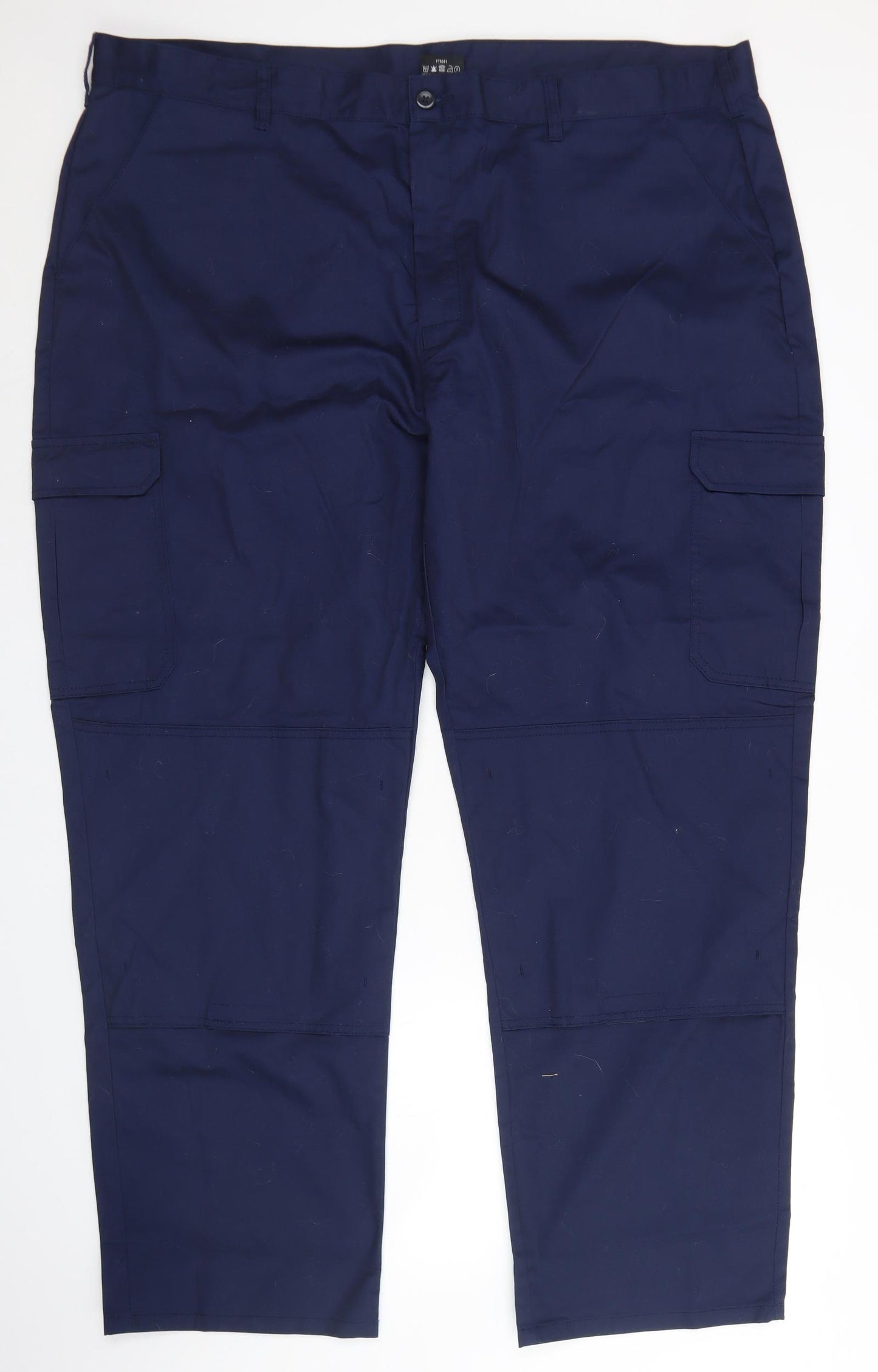 Proluxe Mens Blue  Polyester  Trousers Size 48 in L32 in Regular Button