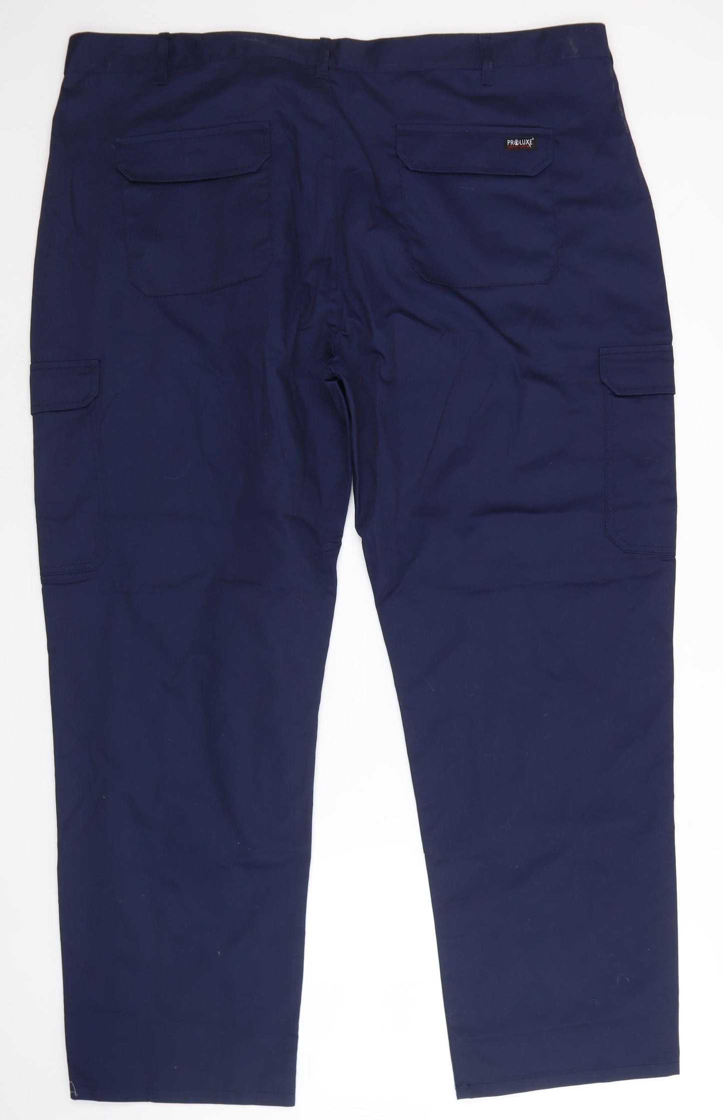 Proluxe Mens Blue  Polyester  Trousers Size 48 in L32 in Regular Button