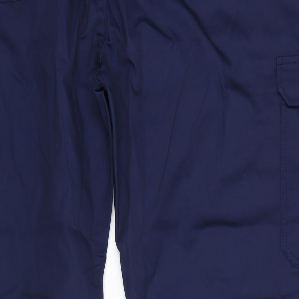 Proluxe Mens Blue  Polyester  Trousers Size 48 in L32 in Regular Button