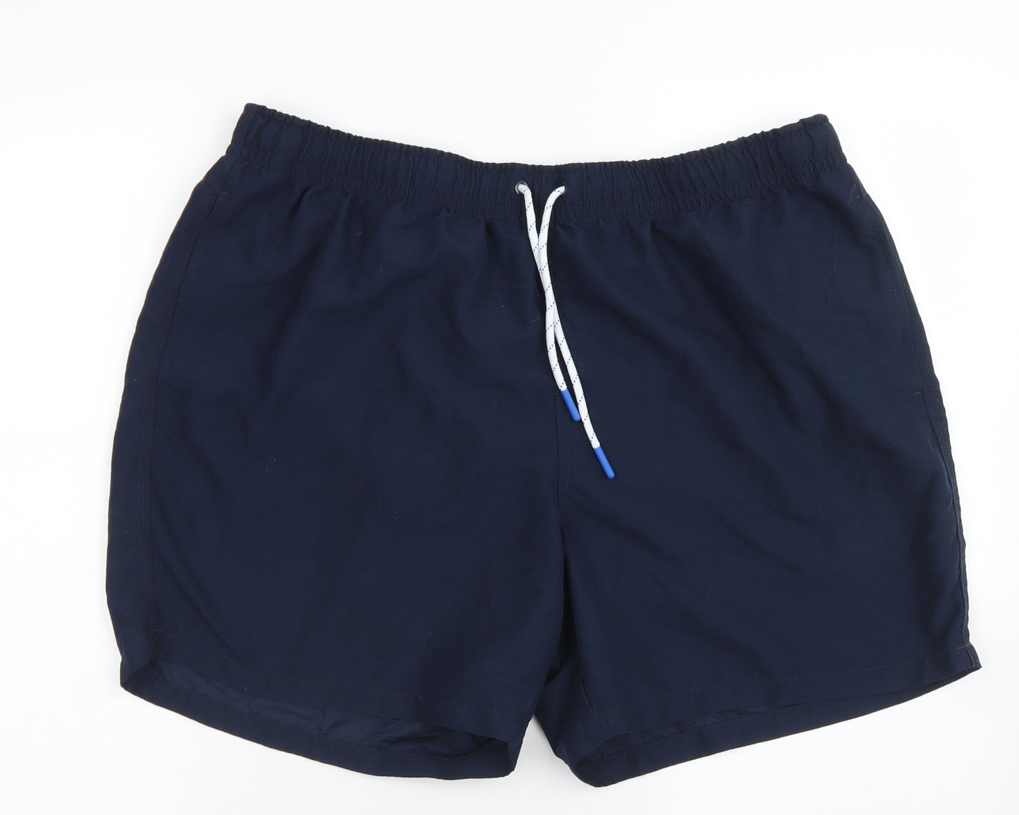 M&S Mens Blue  Polyester Athletic Shorts Size 2XL  Regular Drawstring - Board Shorts
