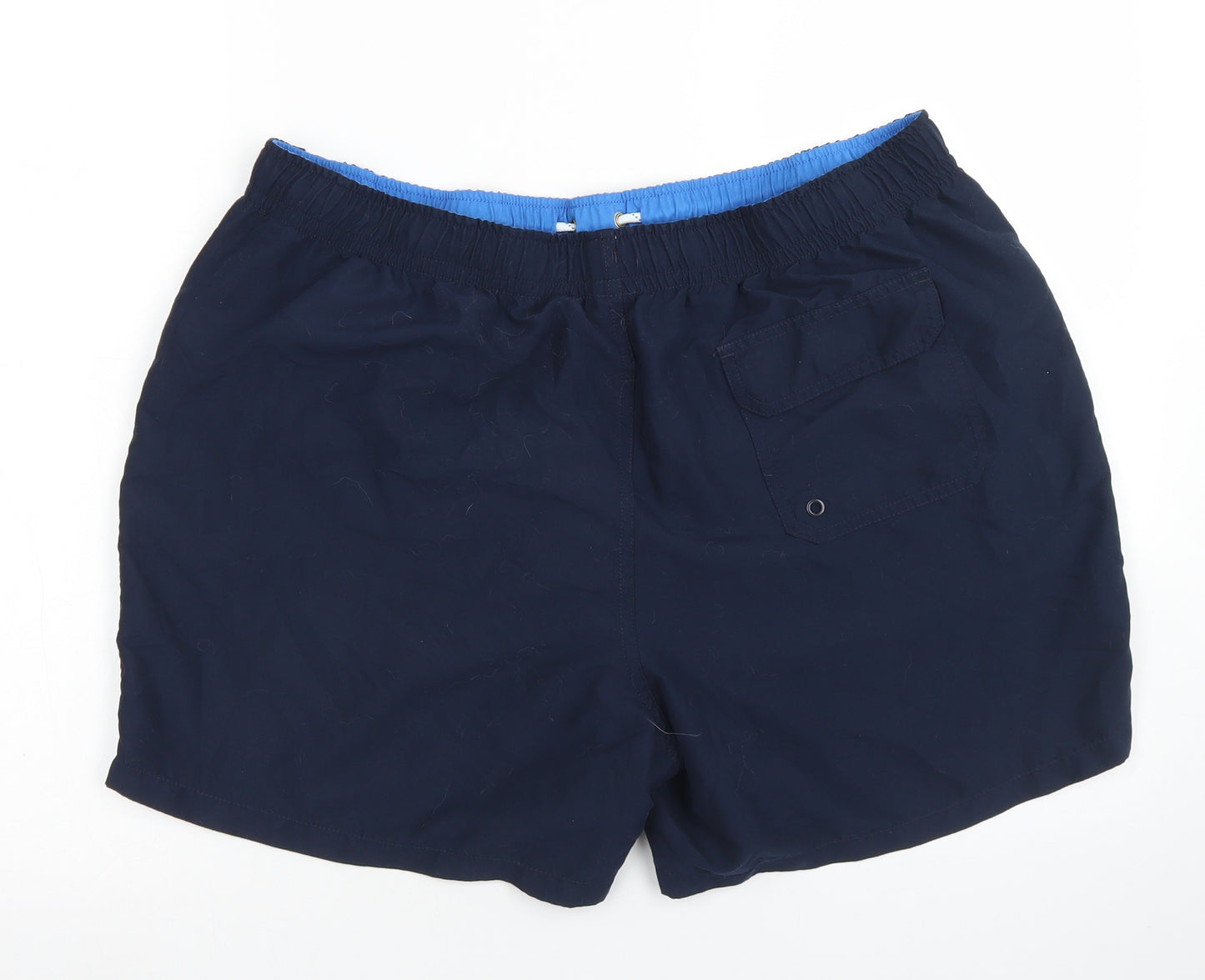 M&S Mens Blue  Polyester Athletic Shorts Size 2XL  Regular Drawstring - Board Shorts