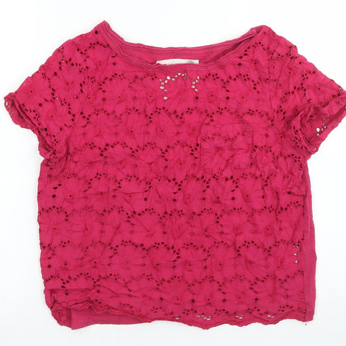 Falmer Heritage Womens Pink  Cotton Basic T-Shirt Size 10 Round Neck