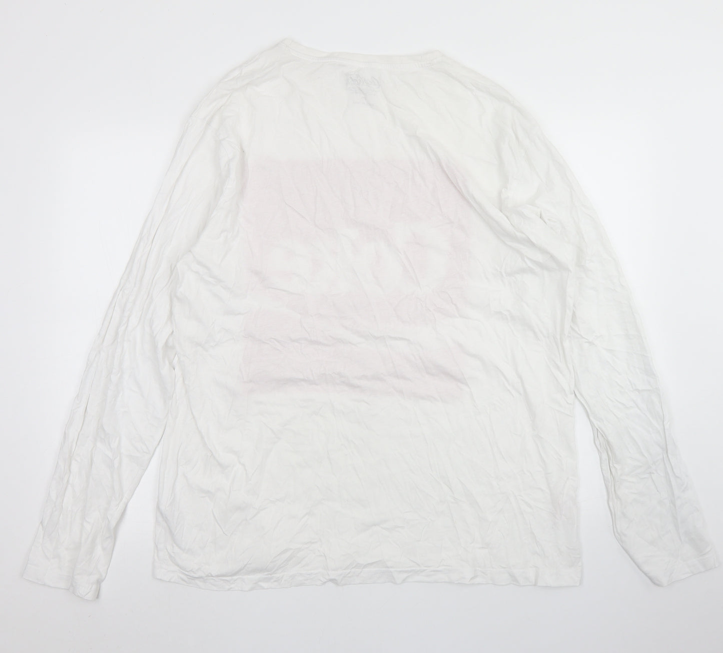 Primark Mens White  Cotton  T-Shirt Size 2XL Crew Neck  - Coca Cola