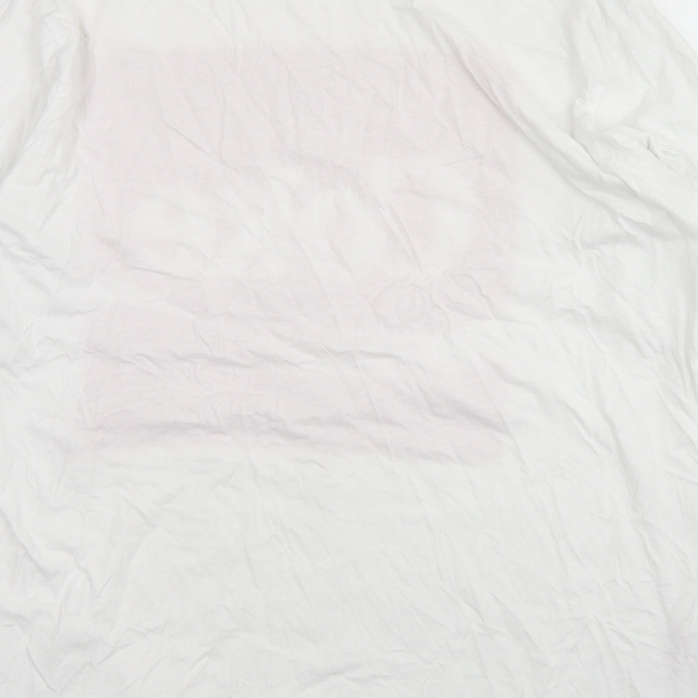 Primark Mens White  Cotton  T-Shirt Size 2XL Crew Neck  - Coca Cola