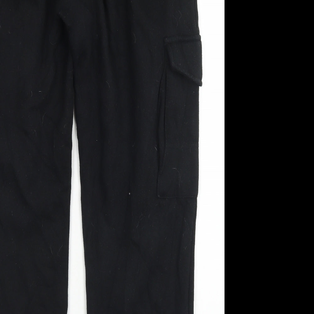 JACK & JONES Mens Black  Cotton Jogger Trousers Size 2XL L26 in Regular Drawstring