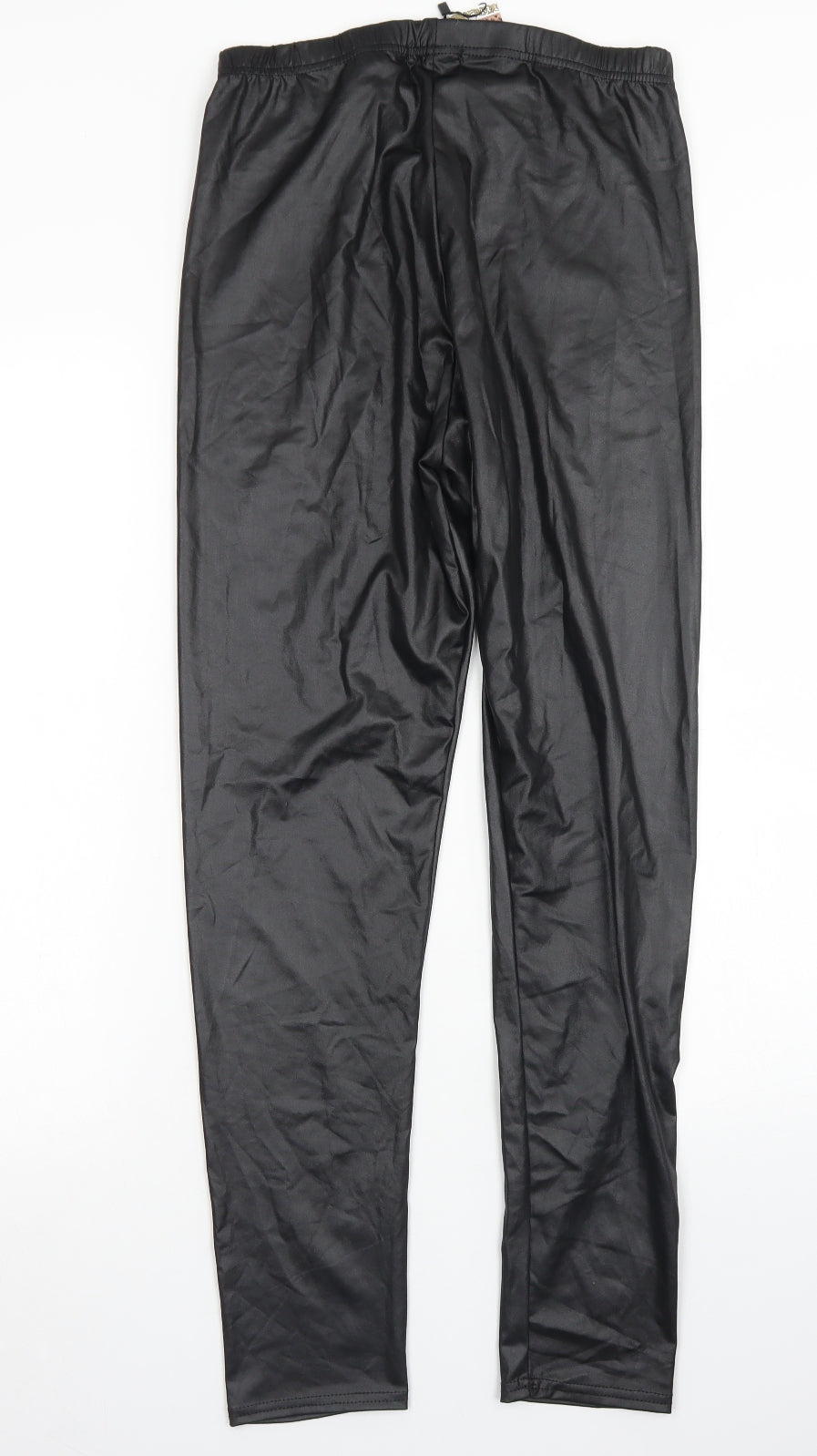 Boohoo Womens Black  Polyester Trousers  Size 14 L27 in Regular