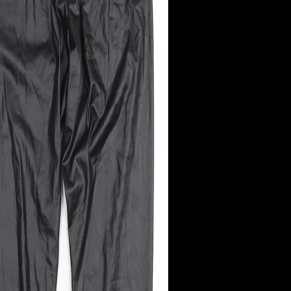 Boohoo Womens Black  Polyester Trousers  Size 14 L27 in Regular