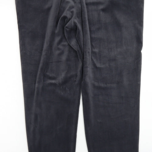 Avenue Womens Grey  Polyester Jogger Trousers Size M L28 in Regular Drawstring