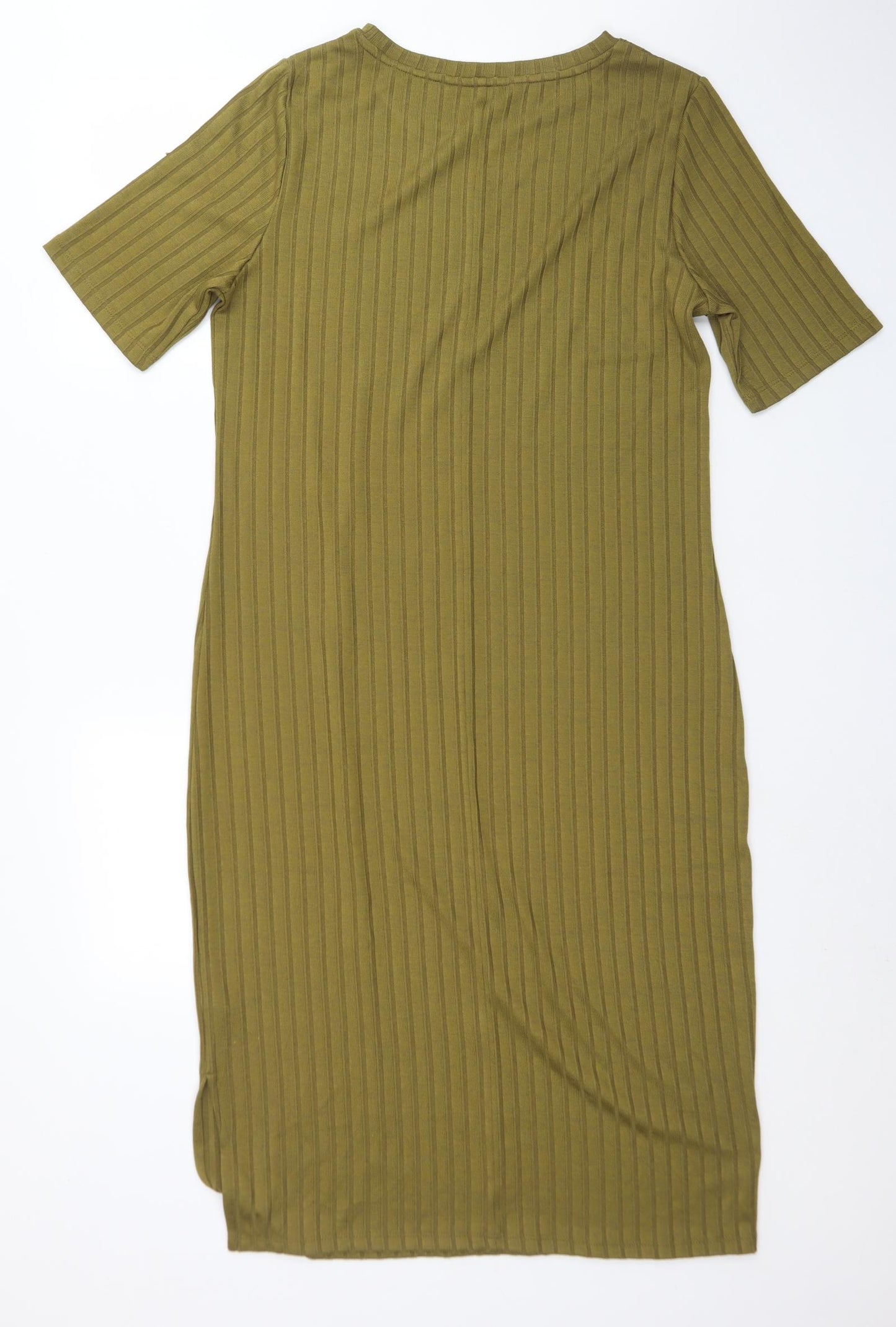 F&F Womens Green  Polyester T-Shirt Dress  Size 16  Crew Neck