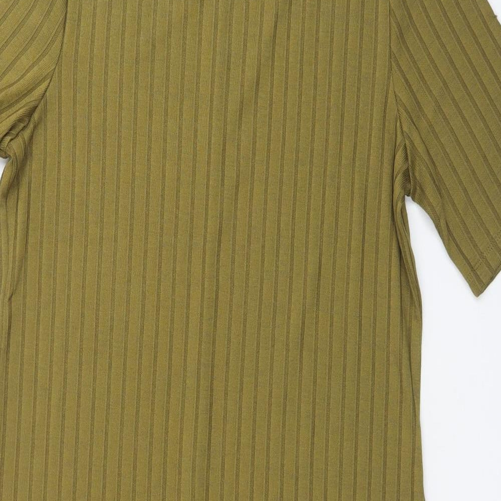 F&F Womens Green  Polyester T-Shirt Dress  Size 16  Crew Neck