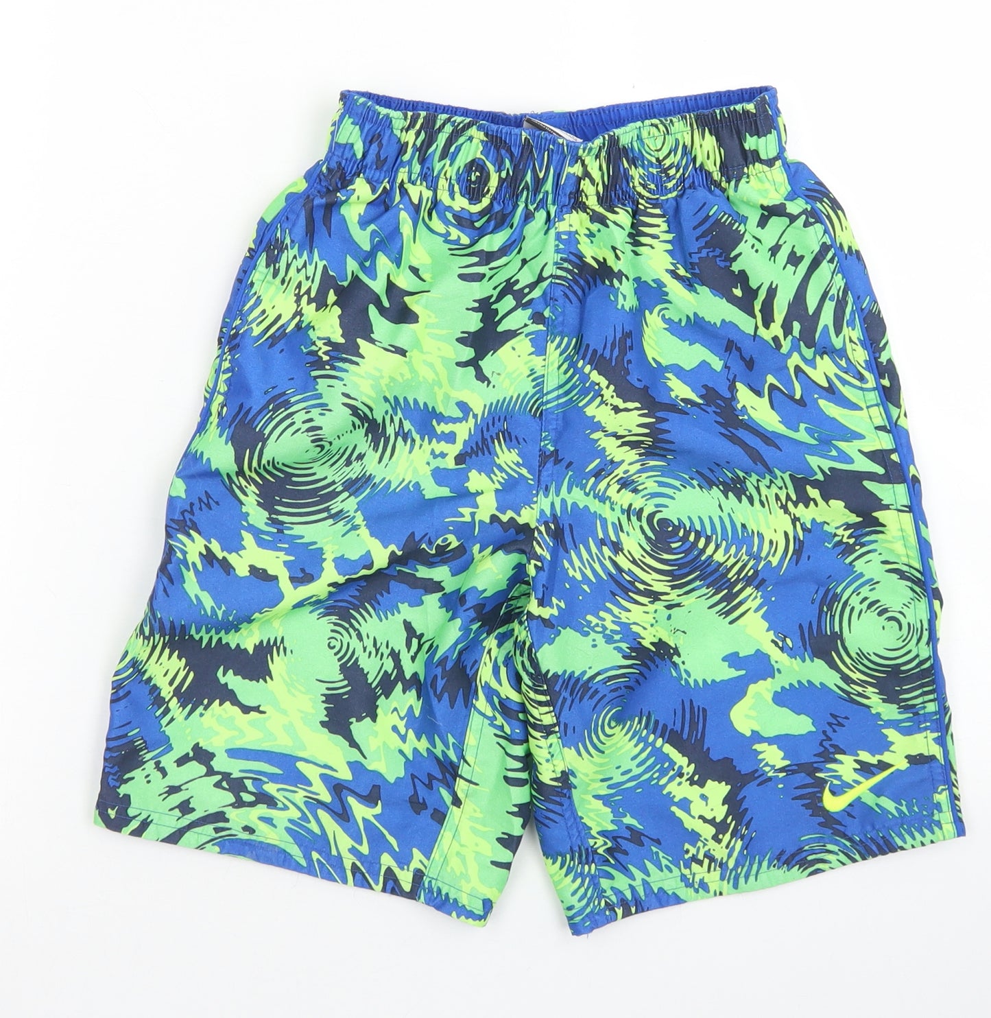 Nike Boys Blue Geometric Polyester Sweat Shorts Size 8-9 Years  Regular Drawstring - Board Shorts