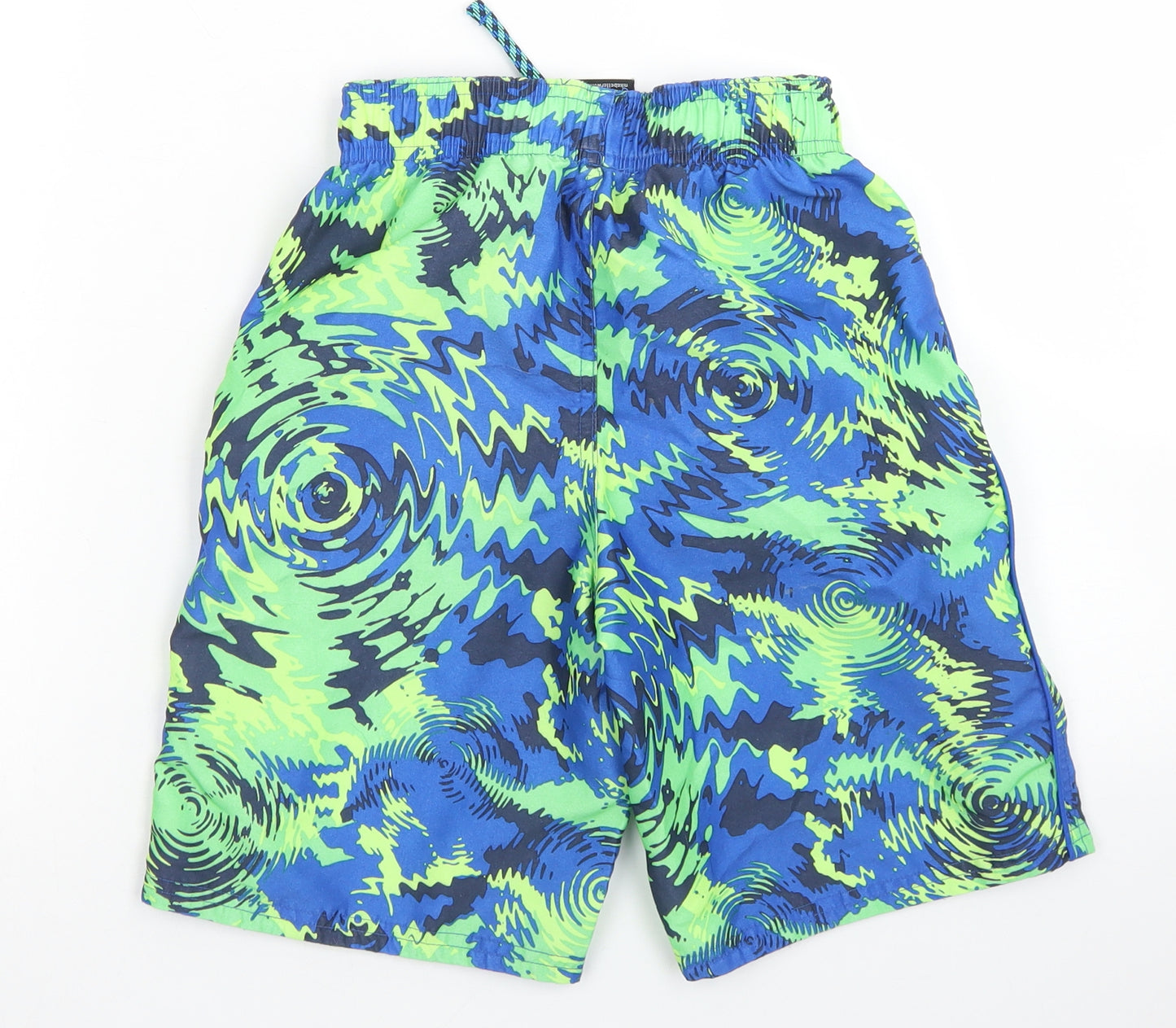 Nike Boys Blue Geometric Polyester Sweat Shorts Size 8-9 Years  Regular Drawstring - Board Shorts