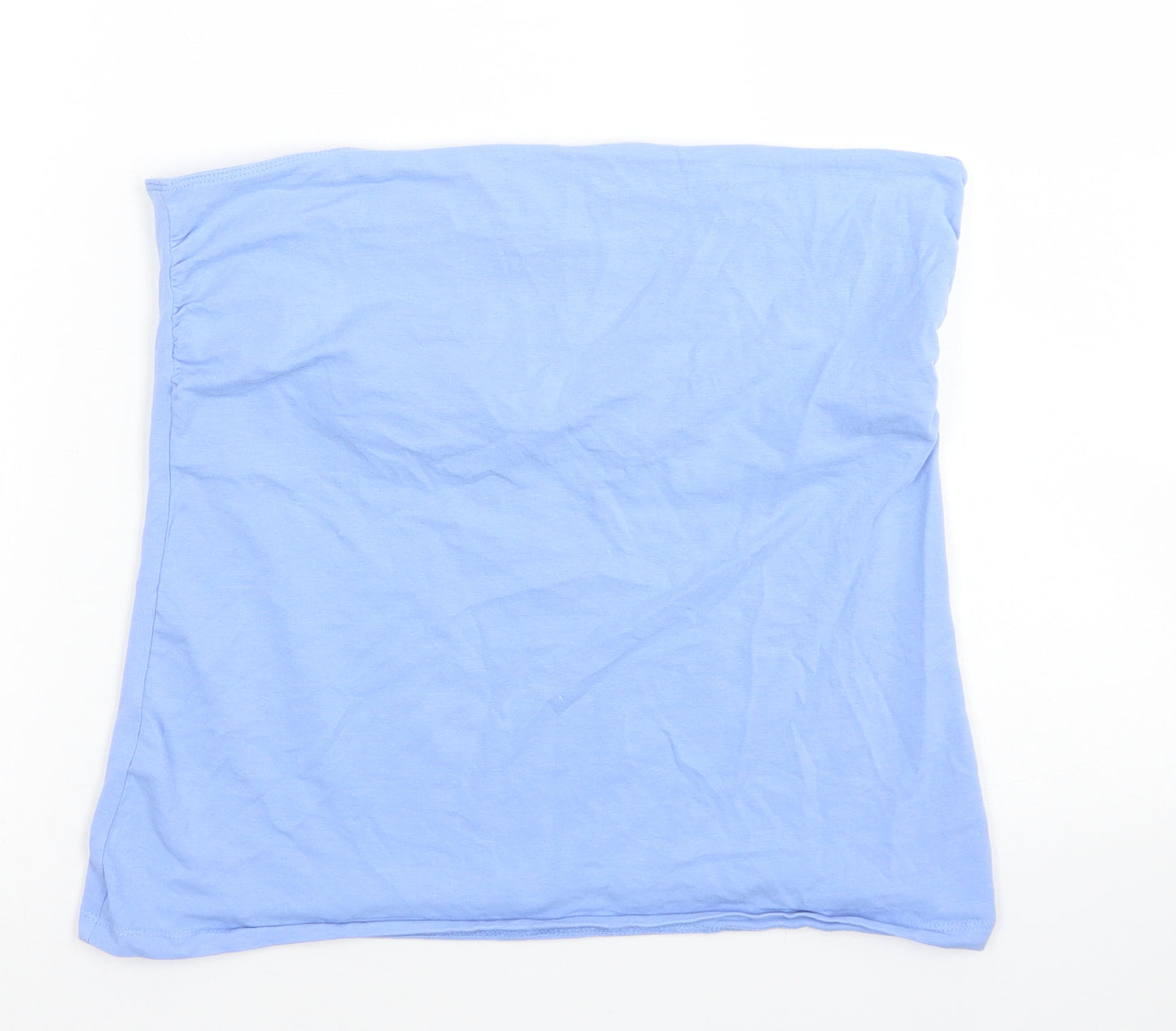 George Womens Blue  Cotton Basic T-Shirt Size 14 Square Neck - Bandeau