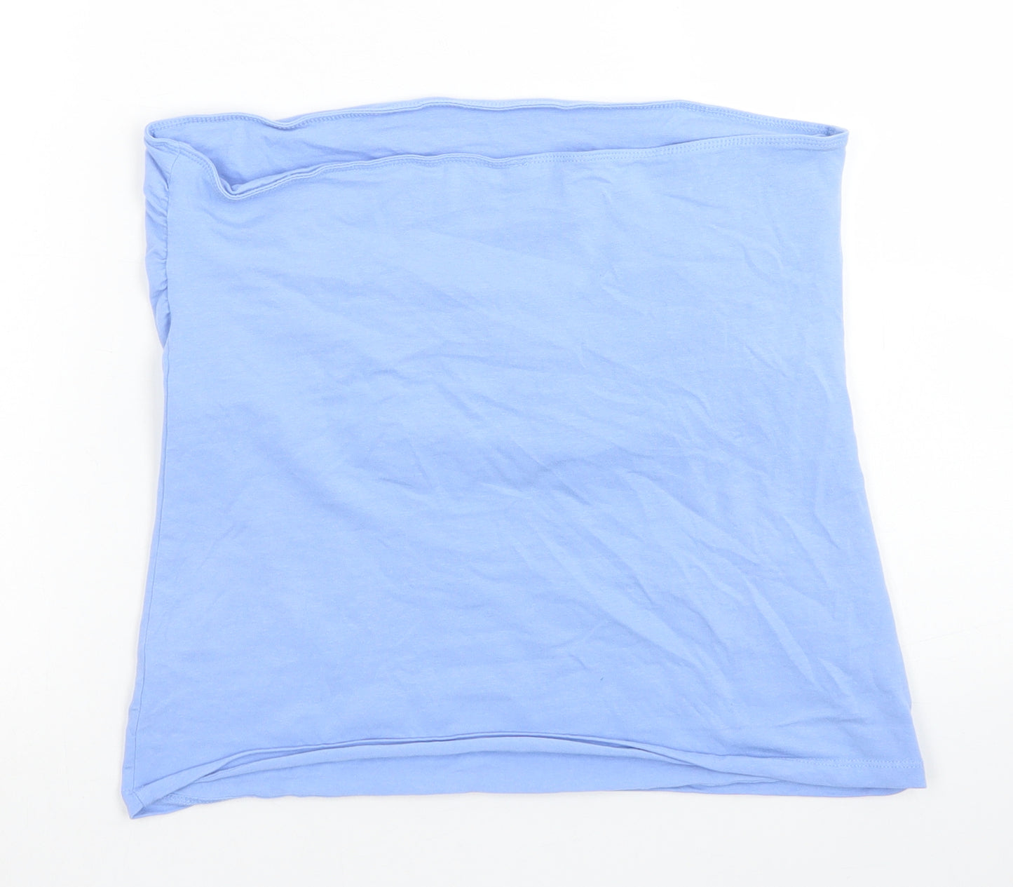 George Womens Blue  Cotton Basic T-Shirt Size 14 Square Neck - Bandeau