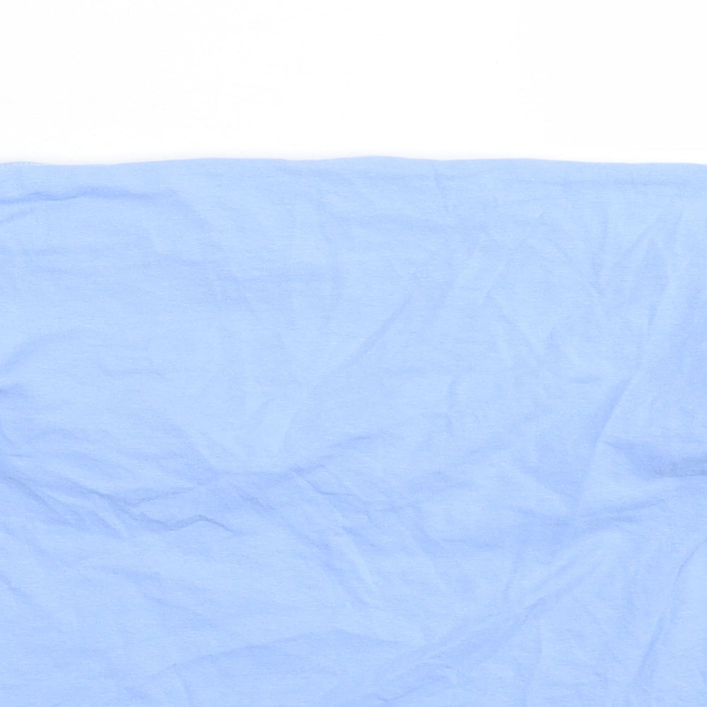 George Womens Blue  Cotton Basic T-Shirt Size 14 Square Neck - Bandeau