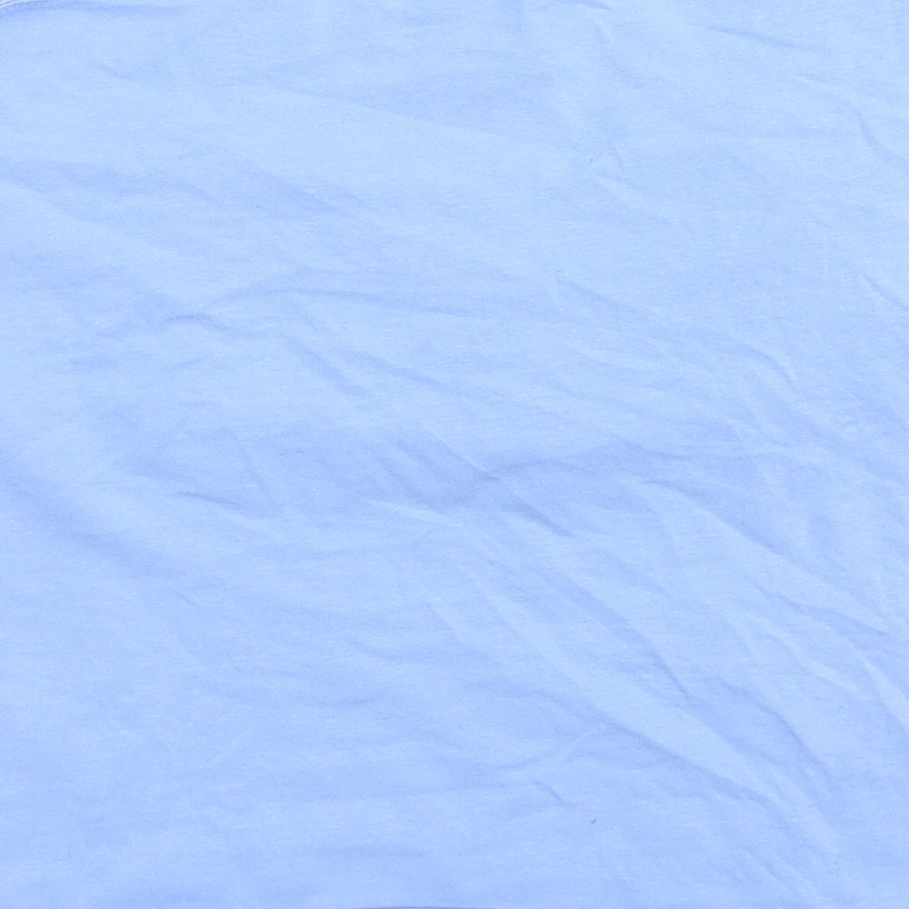 George Womens Blue  Cotton Basic T-Shirt Size 14 Square Neck - Bandeau