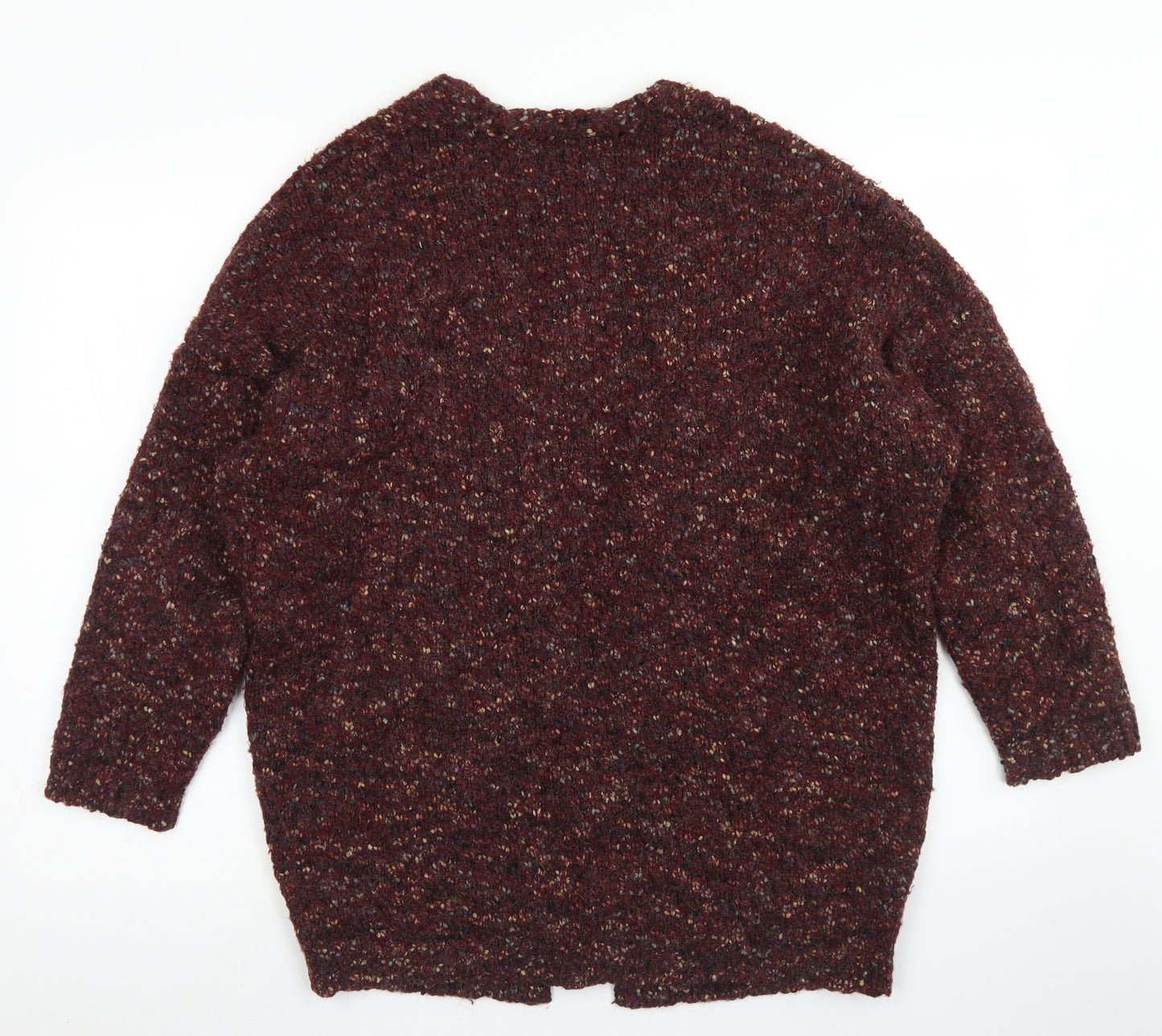 Primark Womens Brown Crew Neck  Polyester Cardigan Jumper Size M