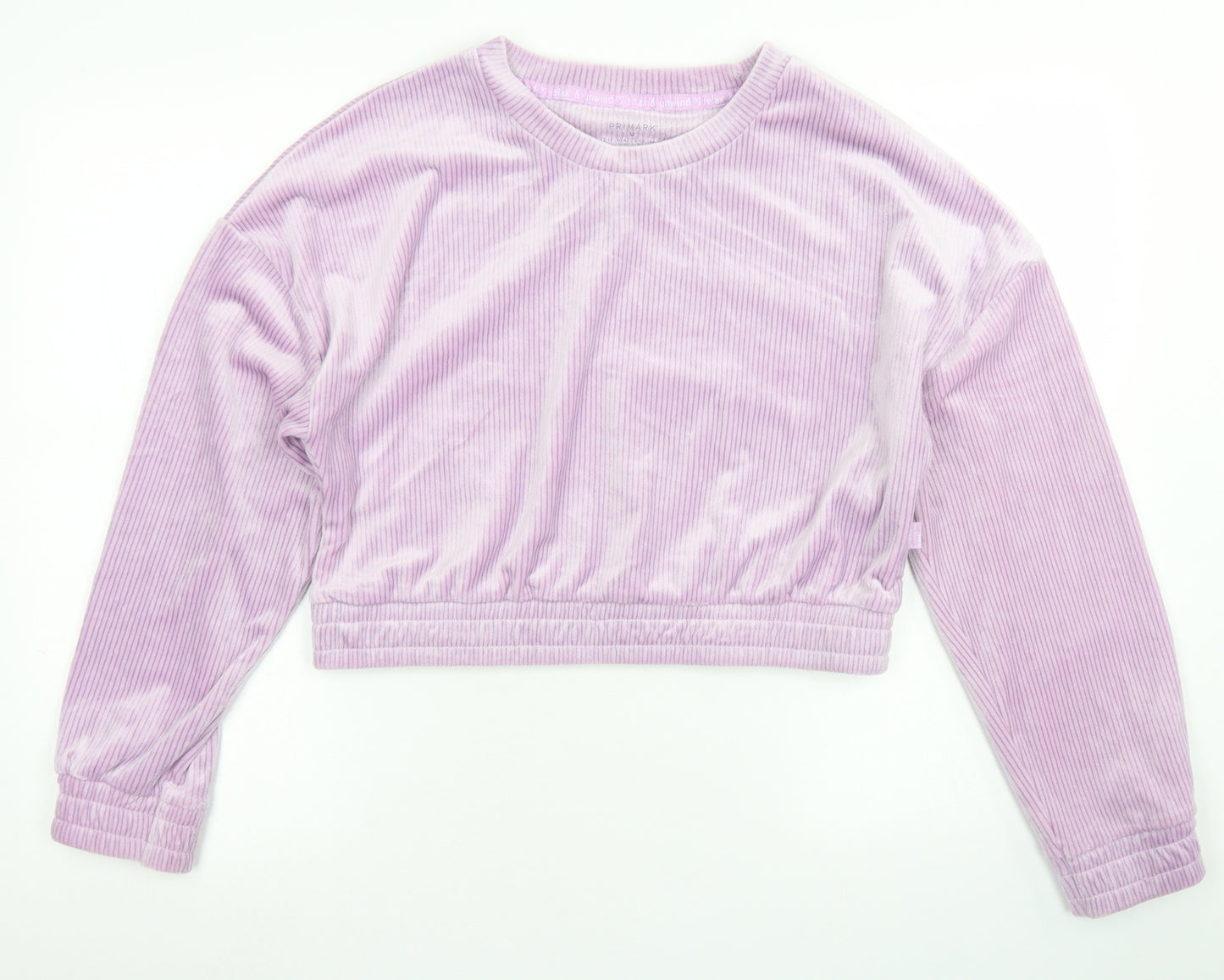 Primark Womens Purple  Polyester Pullover Sweatshirt Size M   - Cropped