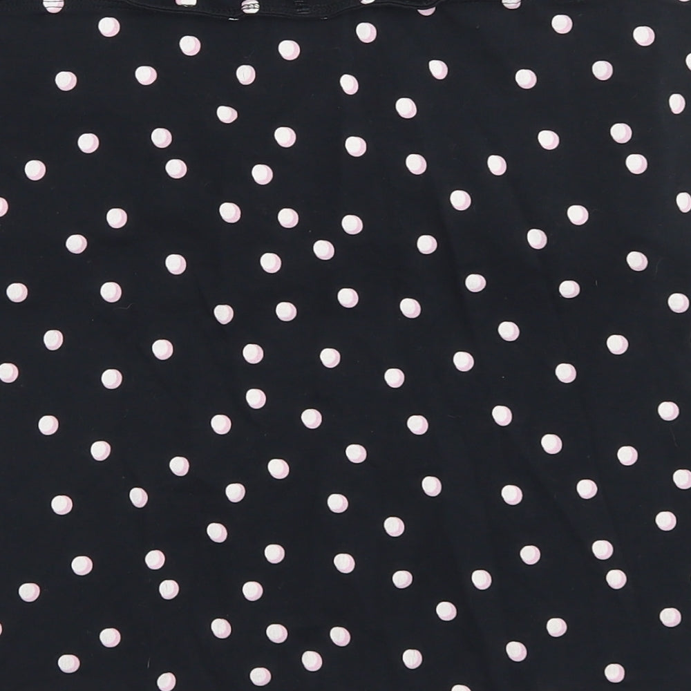 George Womens Black Polka Dot Cotton Basic T-Shirt Size 16 Square Neck - Bandeau