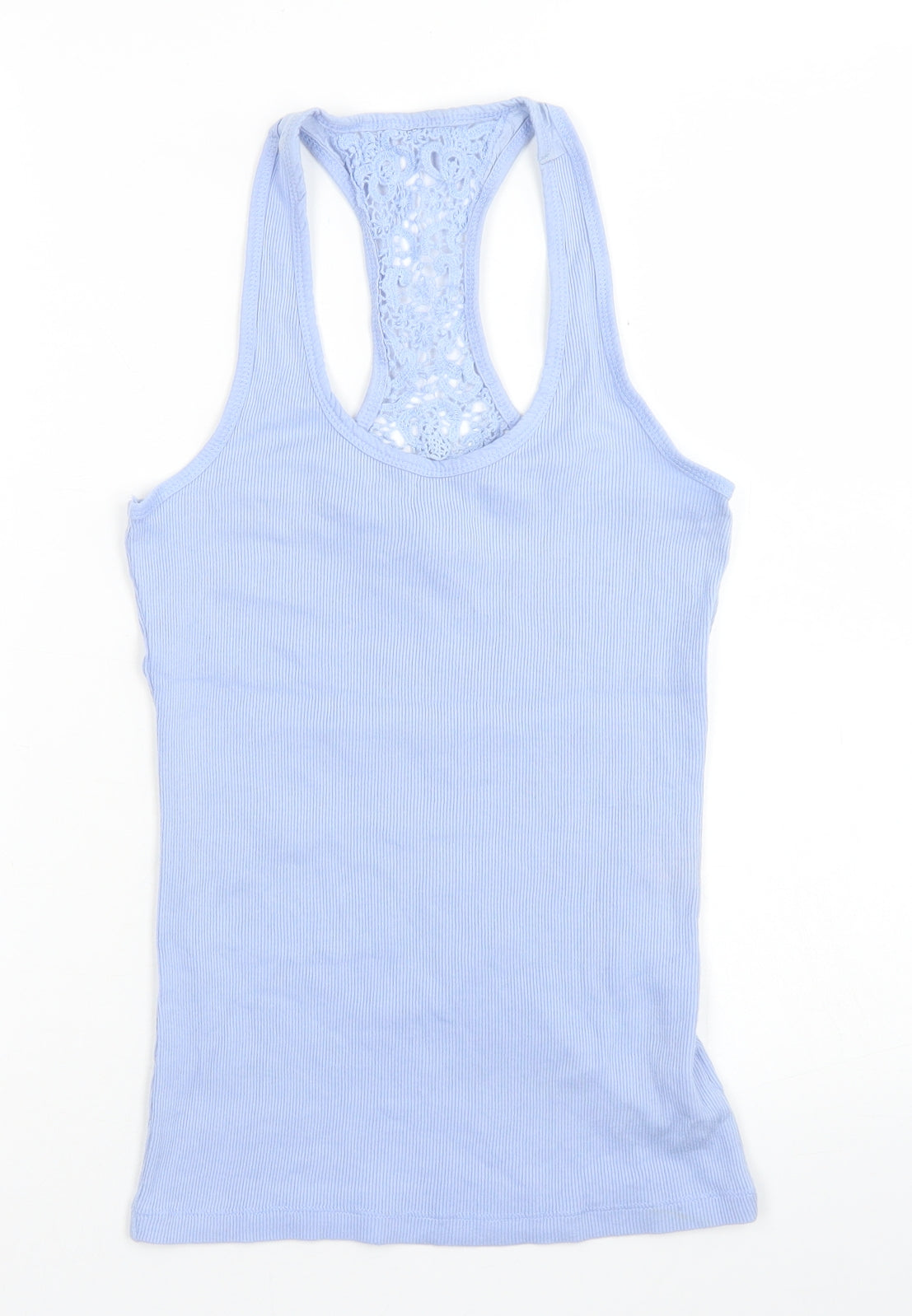 Atmosphere Womens Blue  Cotton Basic Tank Size 12 Round Neck
