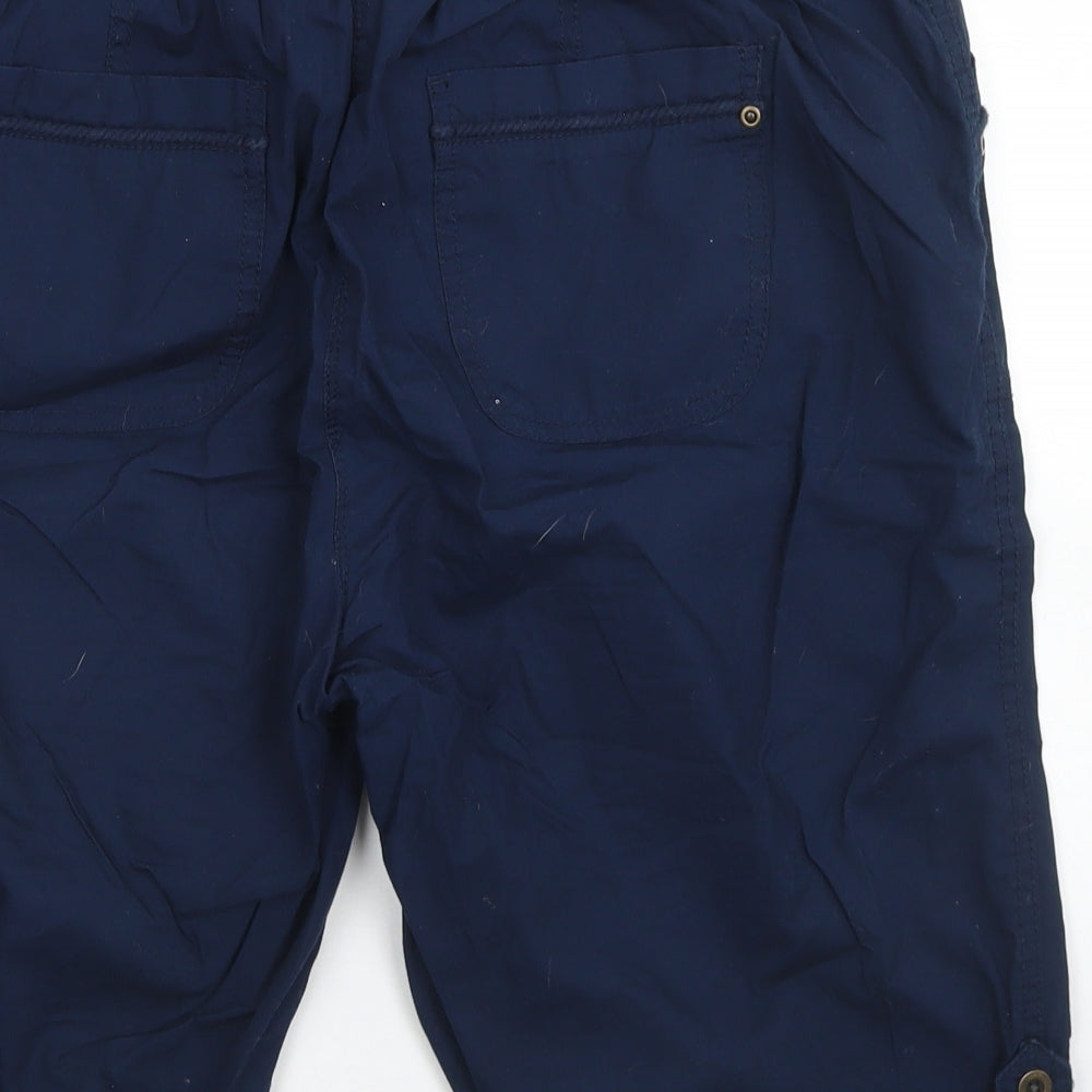 George Womens Blue  Cotton Cargo Shorts Size 14 L9 in Regular Drawstring