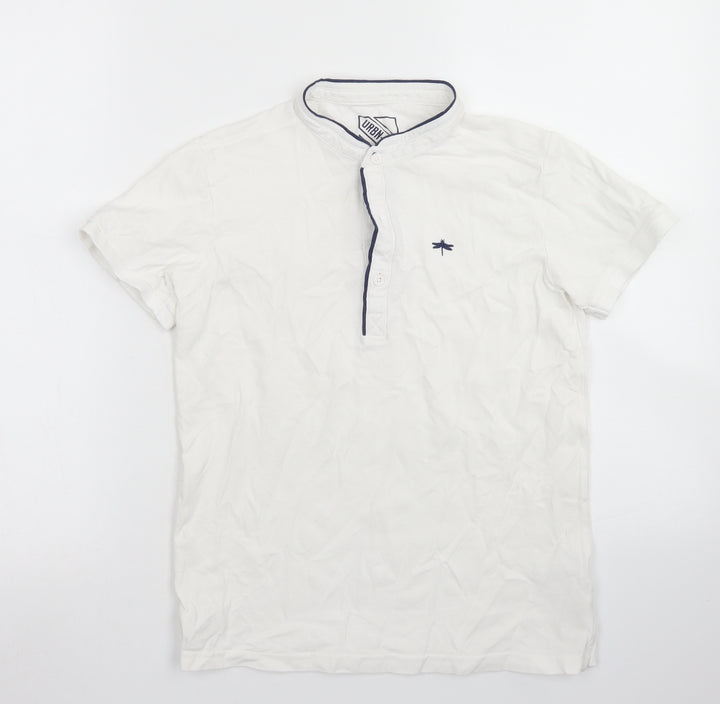 URBN-DEPT Boys White Cotton Basic Polo Size 12 Years Crew Neck