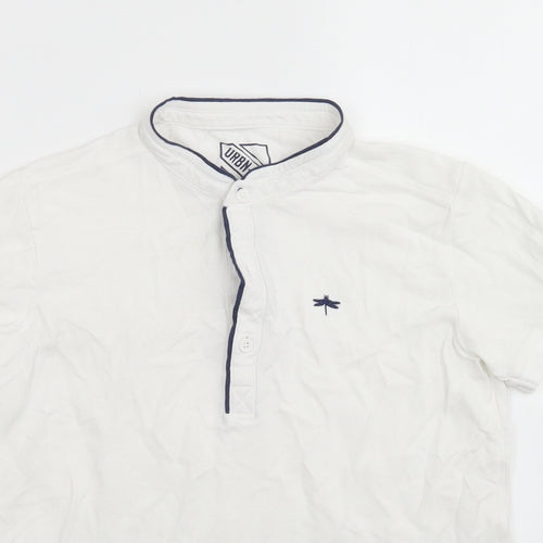 URBN-DEPT Boys White  Cotton Basic Polo Size 12 Years Crew Neck