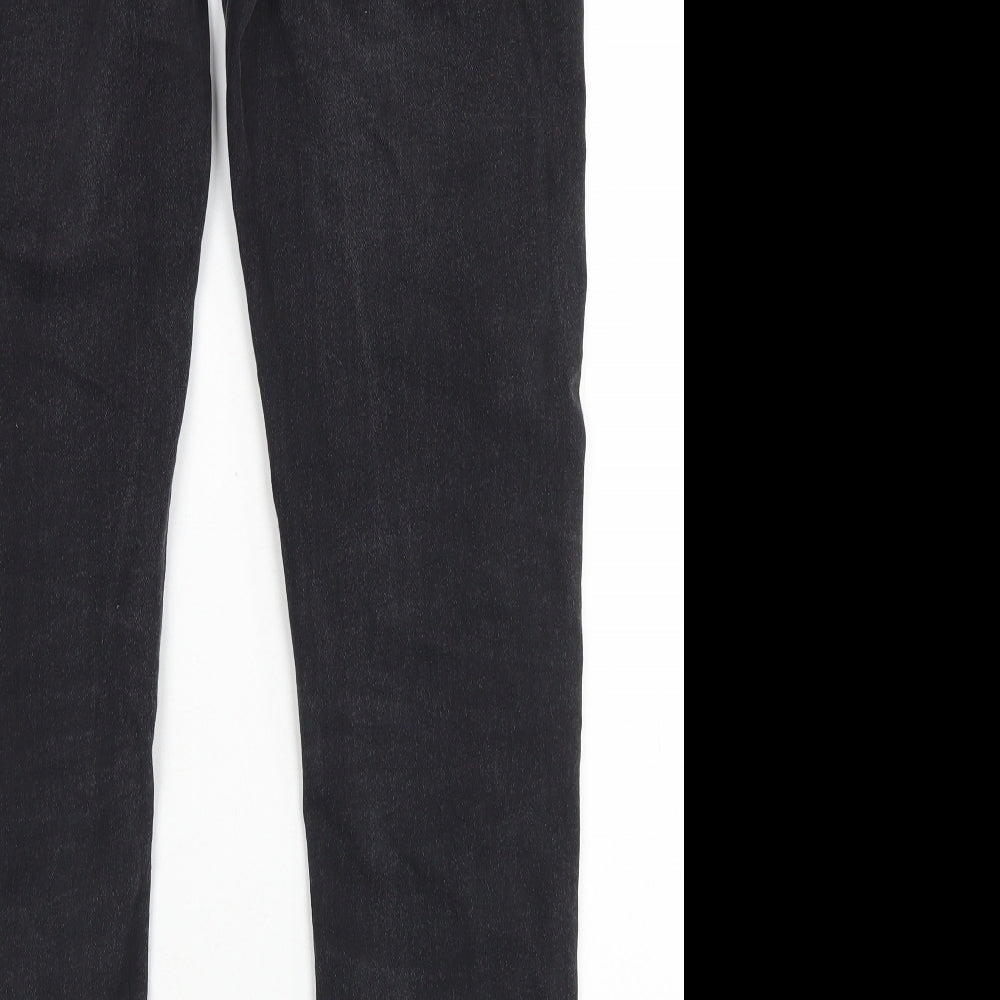 Matalan Girls Black  Cotton Skinny Jeans Size 15 Years  Regular Button