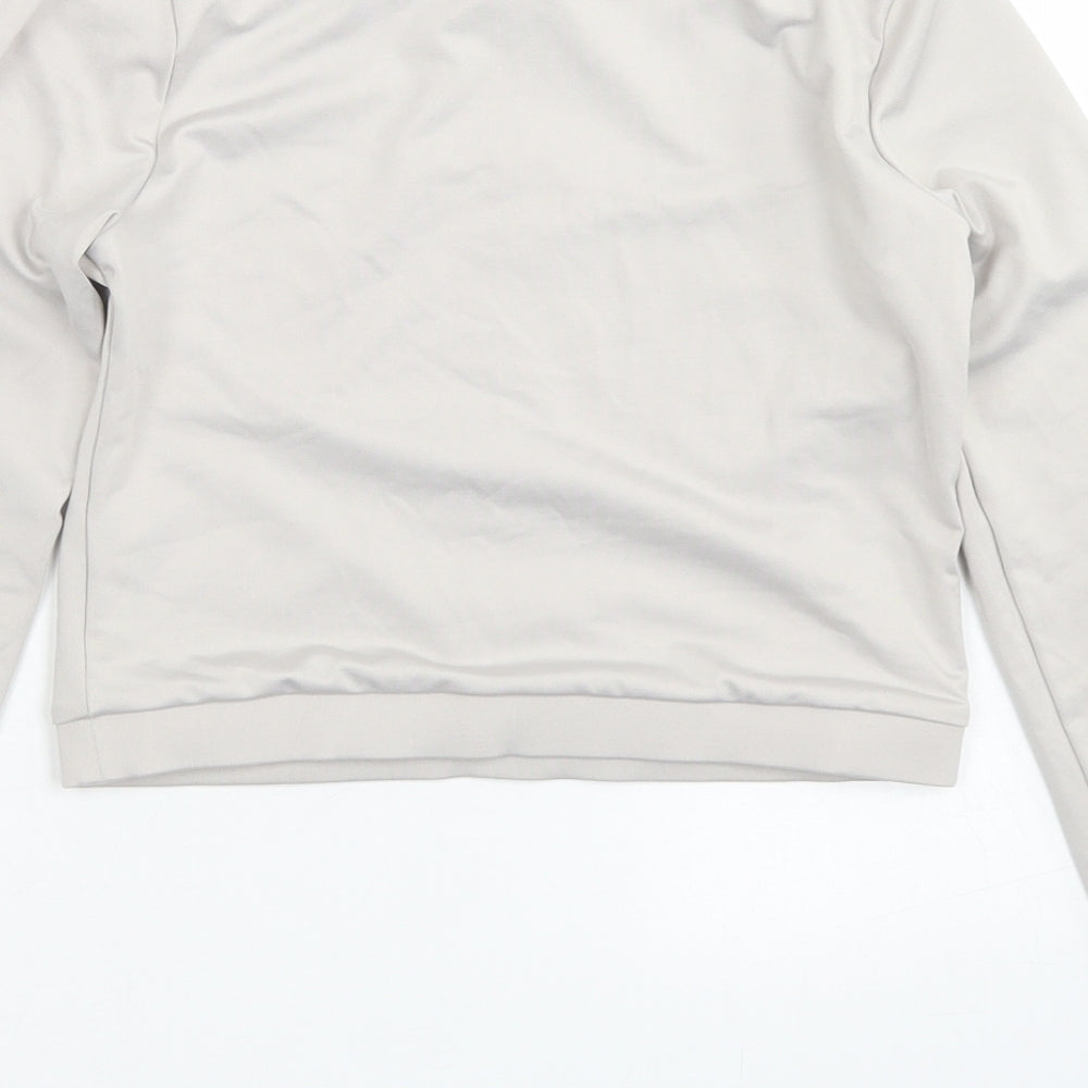 River Island Girls Beige  Polyester Basic T-Shirt Size 11-12 Years Crew Neck