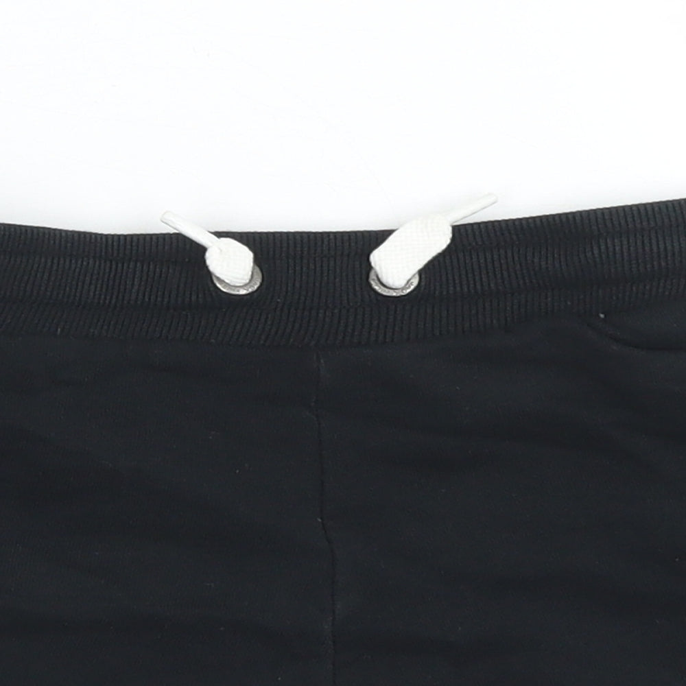Jack Wills Girls Black  Cotton Sweat Shorts Size 7-8 Years  Regular Drawstring