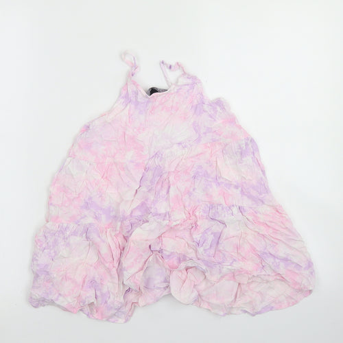 91 Generation Girls Pink  Viscose Camisole Blouse Size 9 Years Round Neck  - Tie dye