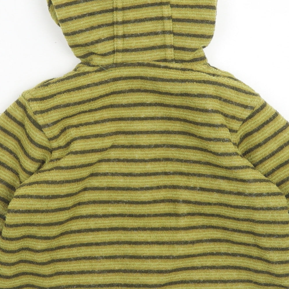 Reassuring Nature Boys Green Striped  Jacket  Size 12-18 Months   Zip