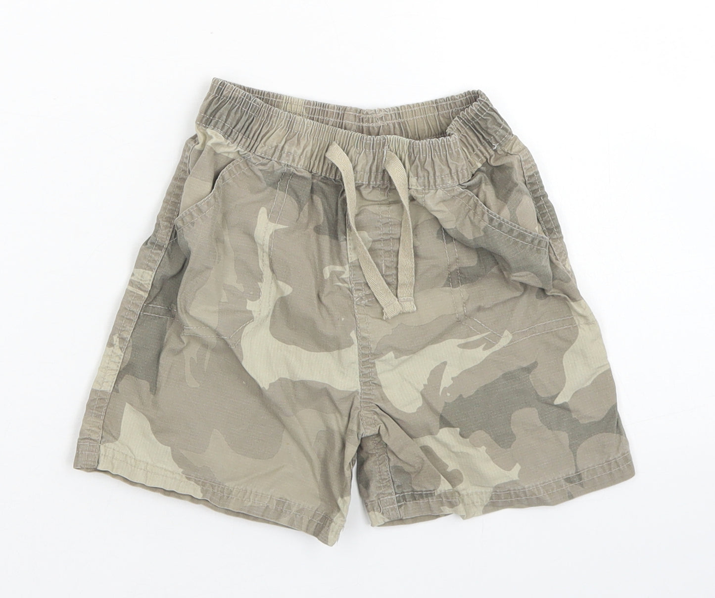 Cherokee Boys Green Camouflage Cotton Cargo Trousers Size 12-18 Months  Drawstring - Shorts