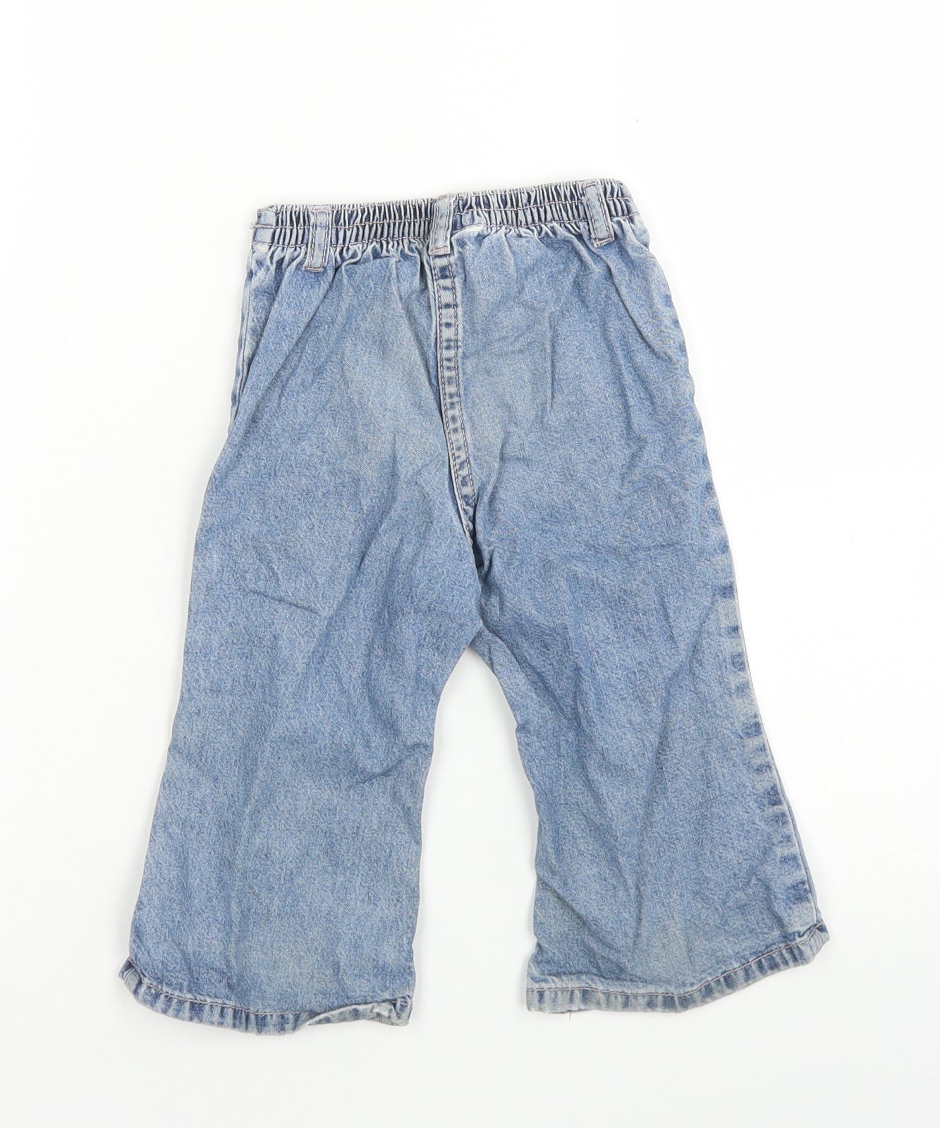 George Girls Black  Cotton Capri Jeans Size 12-18 Months  Button