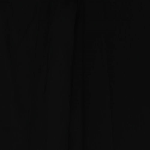Topshop Womens Black  Polyester Trousers  Size 10 L33 in Regular Hook & Eye