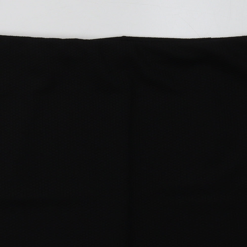 Roman Womens Black  Polyester A-Line Skirt Size 18