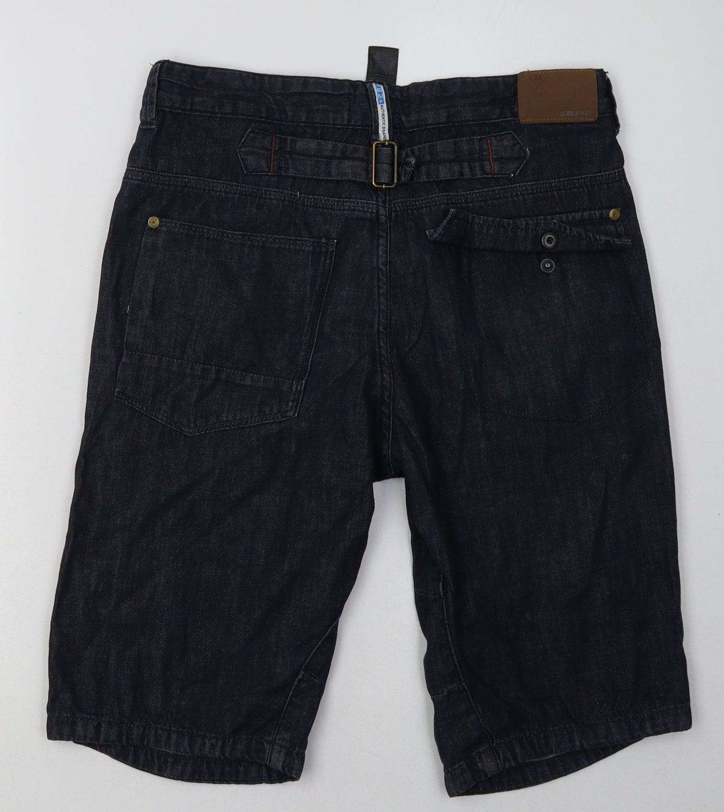 NEXT Boys Blue  Cotton Bermuda Shorts Size 14 Years  Regular Buckle