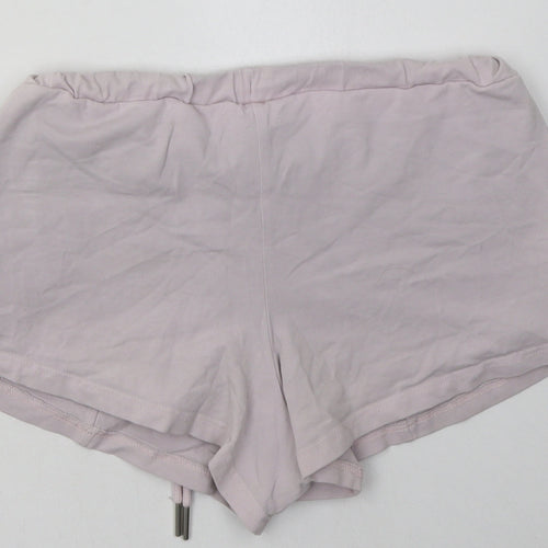 The Couture Club Womens Pink  Cotton Sweat Shorts Size S  Regular Tie