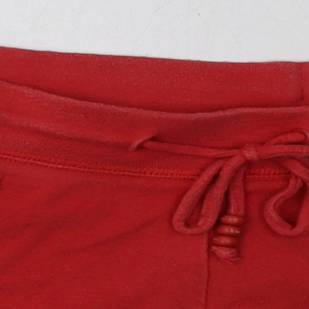 Topshop Womens Pink  Cotton Sweat Shorts Size 10  Regular Tie