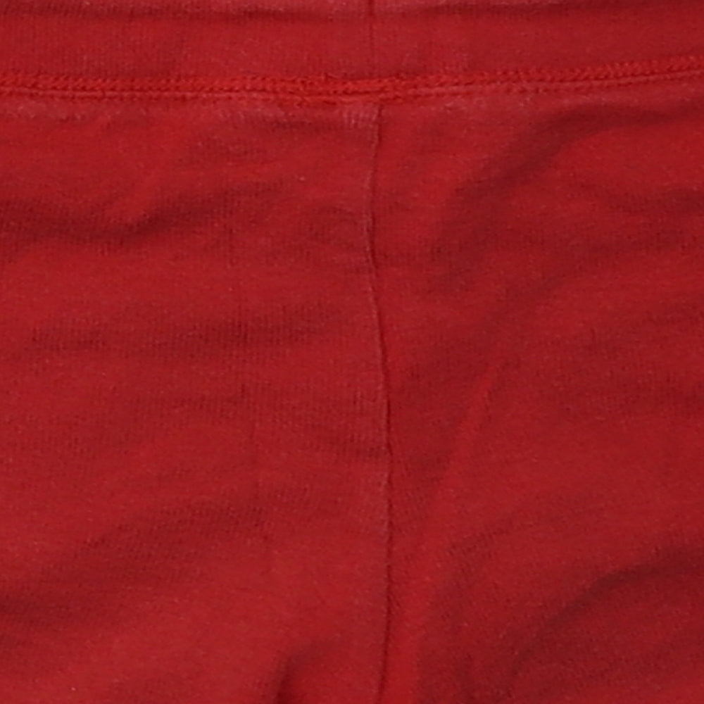 Topshop Womens Pink  Cotton Sweat Shorts Size 10  Regular Tie