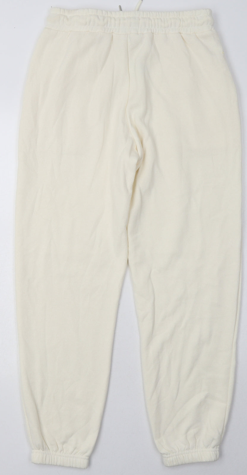 Primark Womens White  Cotton Jogger Trousers Size XS L28 in Relaxed Tie - Winnie The Pooh